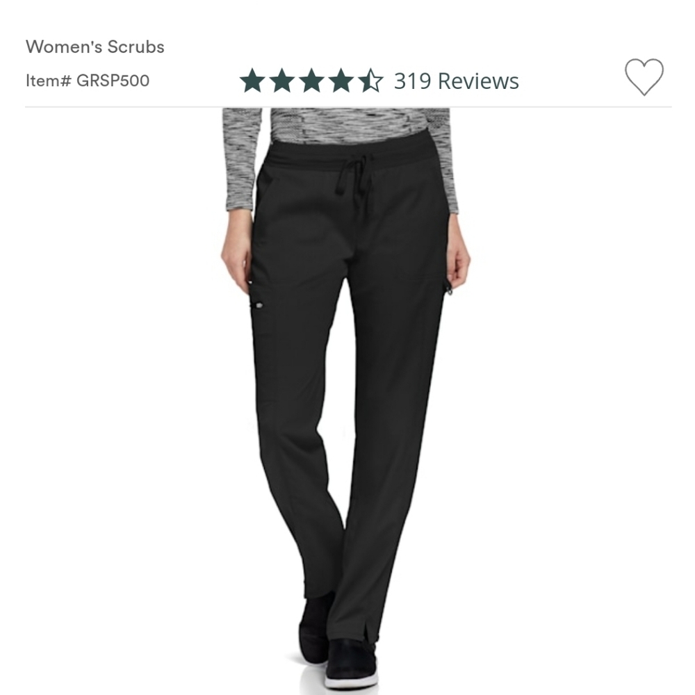 Grey's Anatomy by Barco scrub pant (Xsmall/Black)